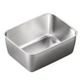 thumbnail image 1 of Stainless Steel Food Storage Container with Lid, Large Capacity Rectangular Kitchen Box for Fruits Vegetables and Marinating, Airtight and Stackable for Home Outdoor Use, 1 of 8