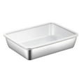 thumbnail image 1 of Stainless Steel Food Storage Container with Lid, Large Capacity Rectangular Kitchen Box for Fruits Vegetables and Marinating, Airtight and Stackable for Home Outdoor Use, 1 of 8