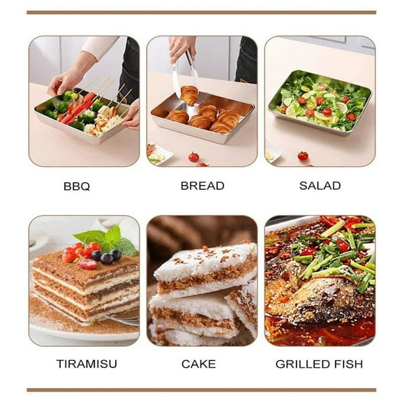 Stainless Steel Food Storage Container Reusable Metal Prep Box Refrigerator Leftover Organization