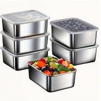 Stainless Steel Food Storage Container Set (with Lids) Refrigerator-Safe Containers Meal Prep Containers Ideal for meal prep, lunch boxes, and outdoor picnics