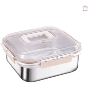 Stainless Steel Food Storage Container with Lid Large Capacity Portable Sealed