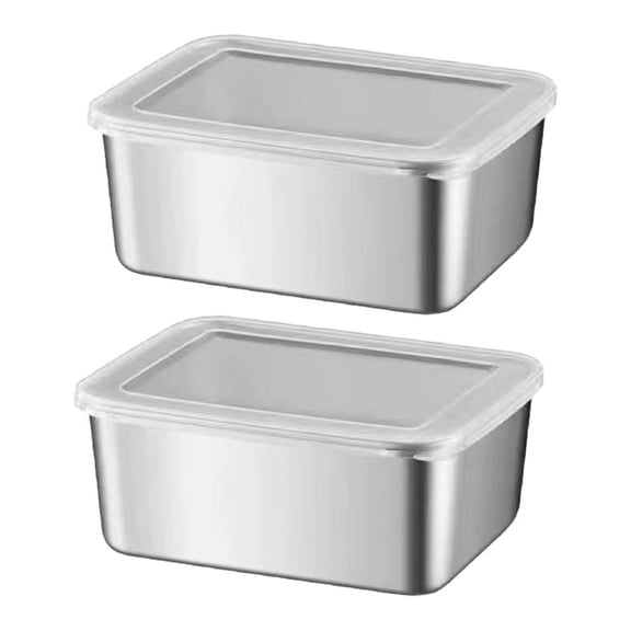 Stainless Steel Food Storage Containers Airtight Metal Food Containers Meal Prep Container Leak Proof Stackable Bento Lunch Box with Lids for Kitchen Travel Picnic and Camping