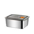 thumbnail image 1 of Stainless Steel Food Storage Containers with Leak-Proof Lids, 16oz Reusable Metal Meal Prep Lunch Boxes, Stackable, BPA-Free, Dishwasher Safe for Snacks, Fruits, Meals, 1 Pcs, 5.31x4.13x2.36", 1 of 2