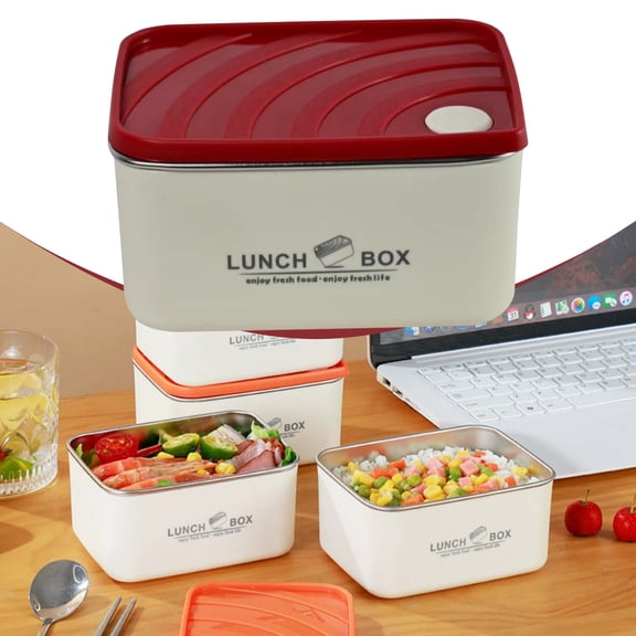 Stainless Steel Food Storage Containers with Lids – Leak Proof & Airtight Snack Containers for Kids, Meal Prep, Freezer Safe crisper bins for refrigerator