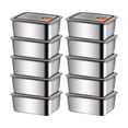 thumbnail image 1 of Stainless Steel Food Storage Containers Set with Lids for Kitchen Meal Prep Airtight Boxes for Refrigerator Microwave and Fresh Storage 10, 1 of 8