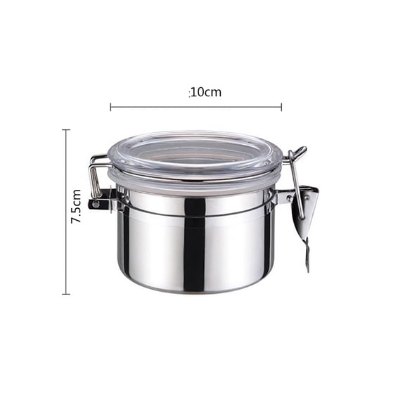Stainless Steel Food Storage Sealed Preservation Jar with Mirror Polishing for Milk Powder Coffee Beans Tea Kitchen Storage Jars