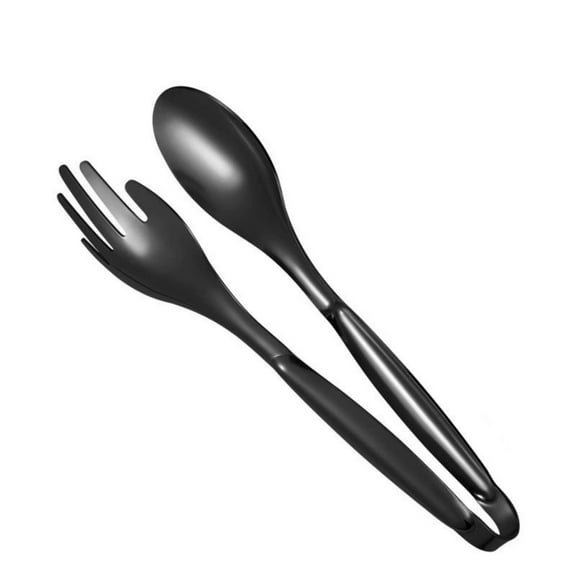 Stainless Steel Food Tongs, Kitchen Dip Bread Clip with Spoon, Barbecue Serving Tongs, Ergonomic Heat Resistant Dishwasher Safe Cooking Utensil Set