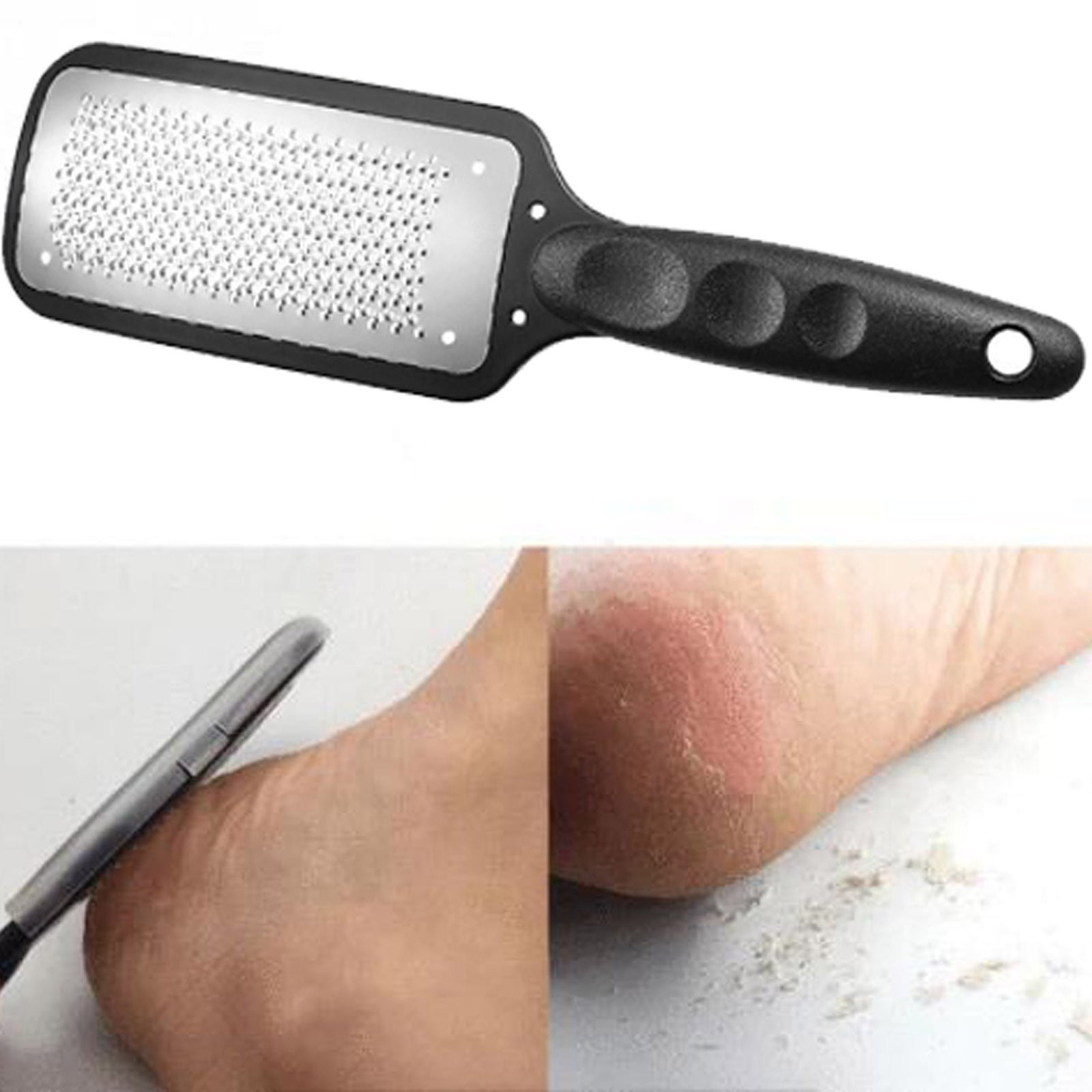 Stainless Steel Foot File, Black Plastic Handle, 1 Pcstainless Steel ...
