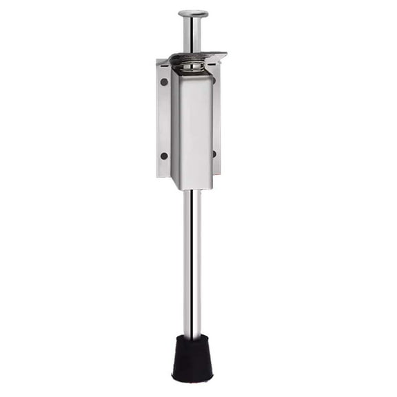 Stainless Steel Foot Operated Door Stopper Pedal Top Floor Limiter for Iron Wooden Garage Doors Silver 140mm 200mm 250mm