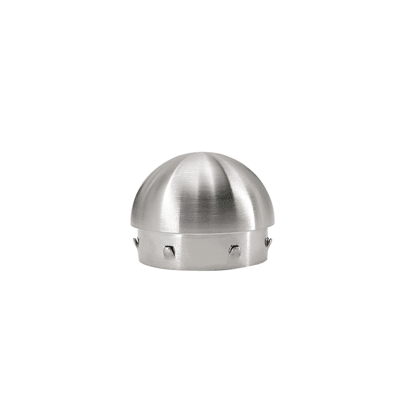 Stainless Steel Foot Rail Tubing End Caps for 2" OD Handrail Tubings, Brush Finish, Domed End Cap
