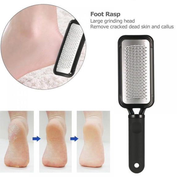 Stainless Steel Foot Rasp Foot File and Callus Remover, Surgical Grade Stainless Steel File, Can be Used on Trimming Dead Skin, Callus, Foot Corn, Cracked Heels