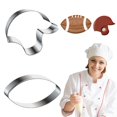 thumbnail image 1 of Stainless Steel Football Helmet Shape Cookie Cutter Mold Fondant Baking Tool for Cake Decor Sports Theme Under $5, Kitecy Baking Tools Cookie Cutters Cake Molds, 1 of 9