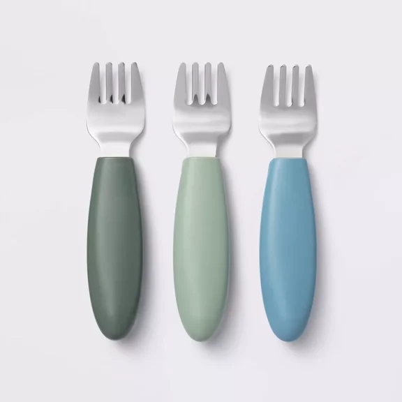 Stainless Steel Forks - 3pk - Blue/Green