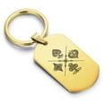 thumbnail image 1 of Stainless Steel Four Card Suits Dog Tag Keychain Circle Ring, 1 of 2