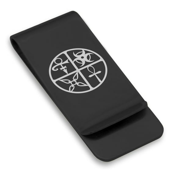 Stainless Steel Four Horsemen of the Apocalypse Classic Slim Money Clip Credit Card Holder