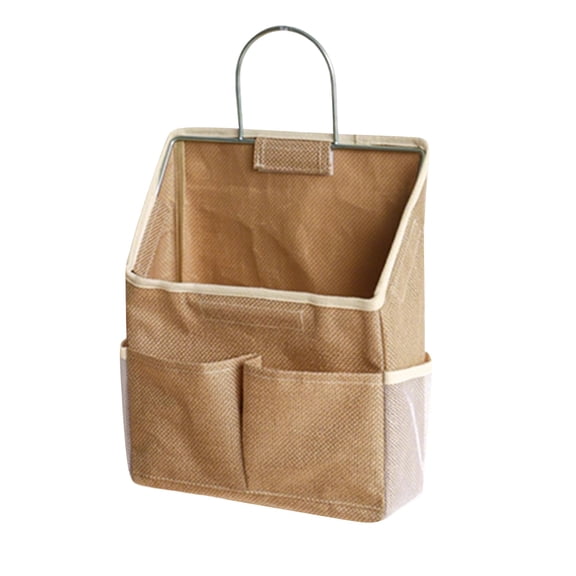 Stainless Steel Frame Wall Hanging Organizer with Multiple Waterproof Pockets, Heavy Duty Hanging Storage Bag Wall Mounted Organizer for Home Office Kitchen Bathroom Organization and Space