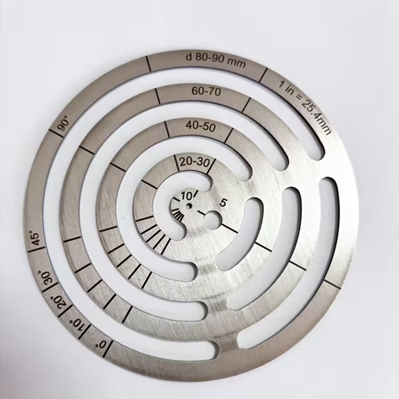 Stainless Steel French-Curve Ruler Set with Circle & Curve Templates - Precision Drafting Tool for Architects and Designers