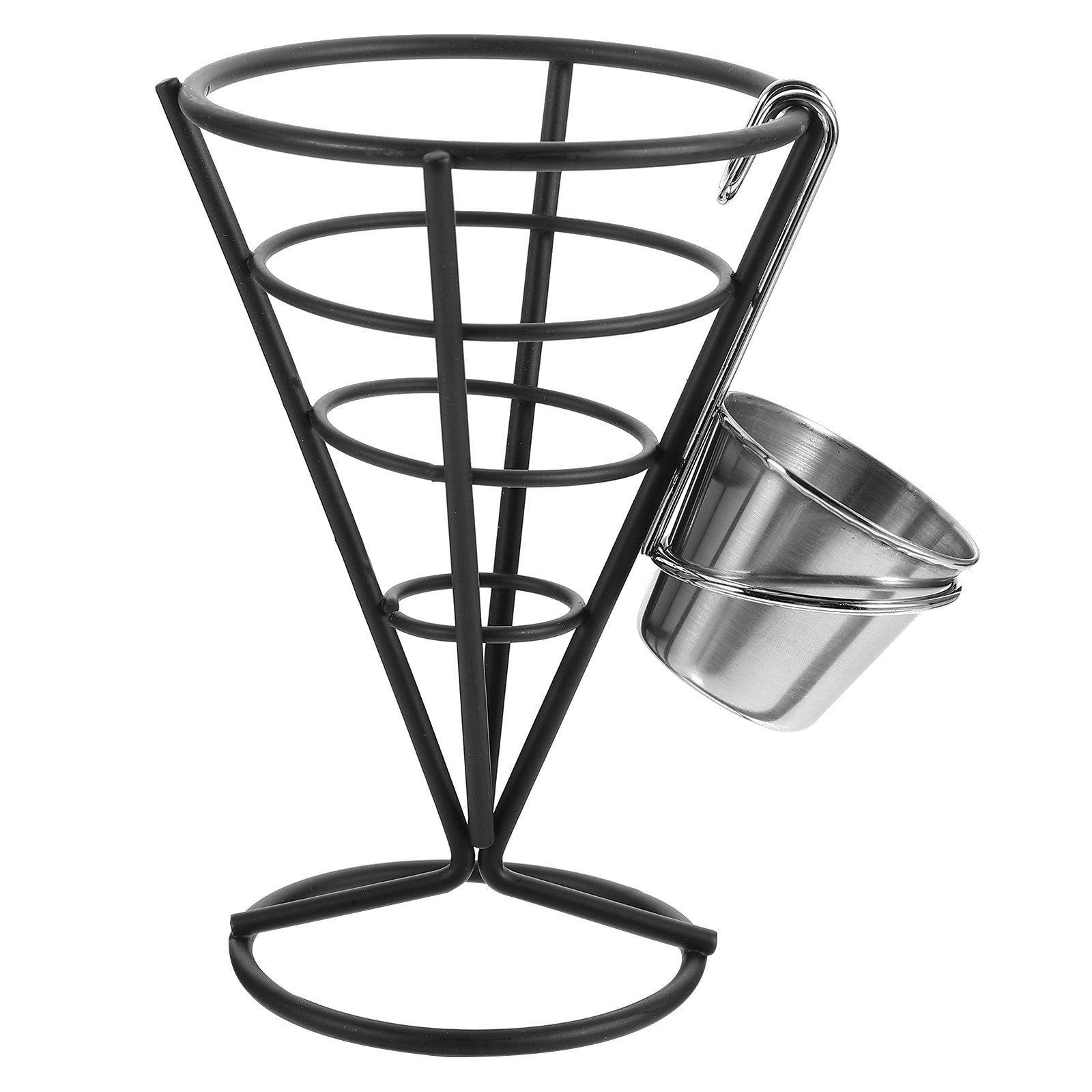 Stainless Steel French Fries Rack Hanging Single Cup Conical Chicken