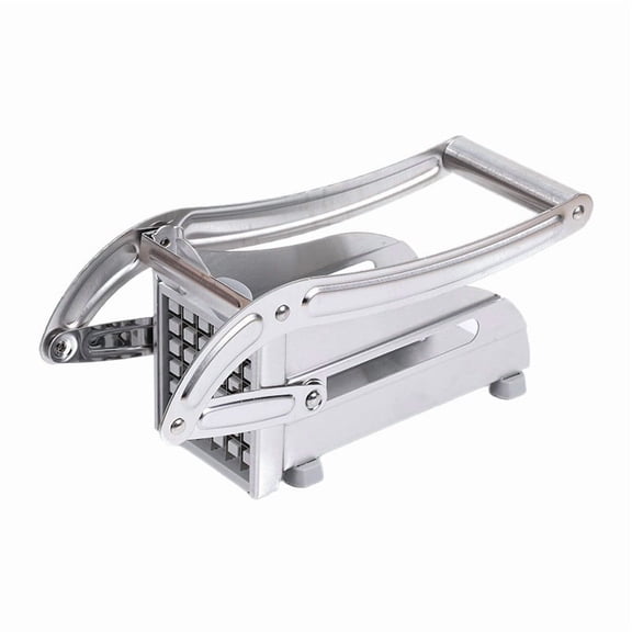 Stainless Steel French Fry Cutter and Vegetable Slicer, Heavy Duty Potato Chipper with Non-Slip Suction Base, Professional Grade Mandoline for Cucumbers Carrots, Kitchen Essentials for Homemade Fries
