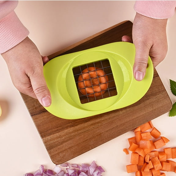 Stainless Steel French Fry Cutter with One-Button Press for Home Made Potato Fries