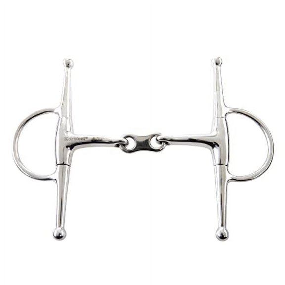 Stainless Steel French Link Full Cheek Snaffle Bit, 5"