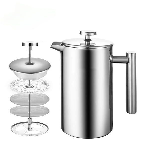 Stainless Steel French Press Coffee Maker 800ml Easy Clean Tea Pot with Filter