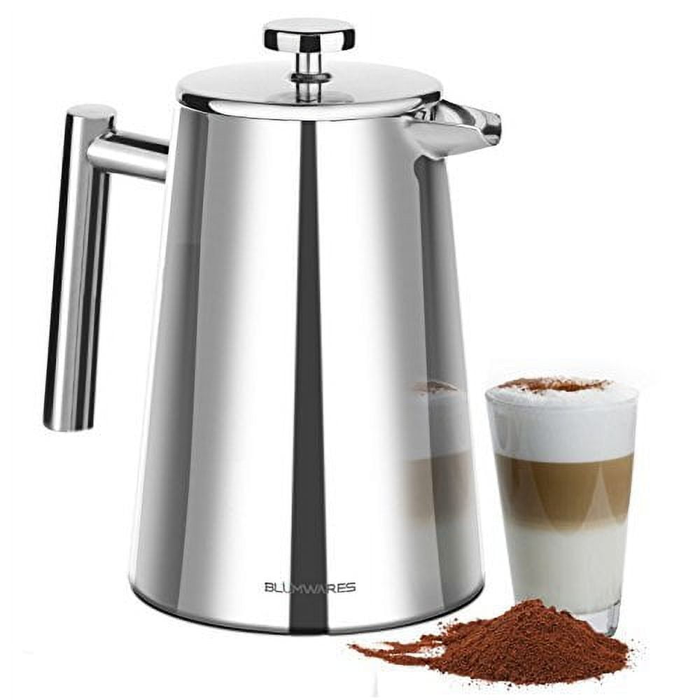 Mueller Stainless Steel French Press Coffee Maker 20 oz, 3 Level Filtration  System, No Coffee Grounds, Rust-Free, Dishwasher Safe - Yahoo Shopping