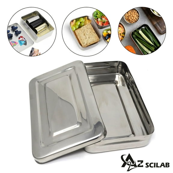 Stainless Steel Fresh-Keeping Box Storage Box with Lid Food Storage Box Cooking Ingredient Packaging Box - A2ZSCILAB