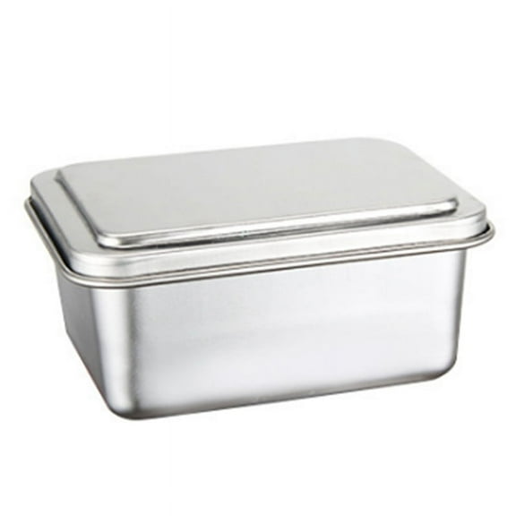 Stainless Steel Fresh-Keeping Box Storage Box with Lid Food Storage Box Cooking Ingredient Packaging Box, B