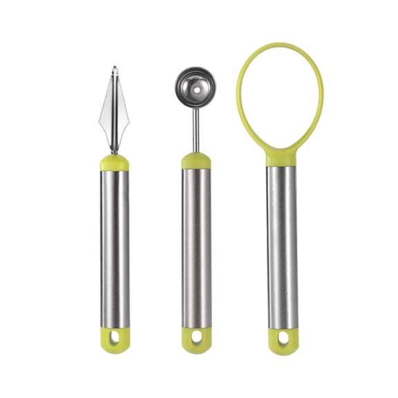 Stainless Steel Fruit Baller Scoop Set 3 Piece Multifunctional For Watermelon Melon Ice Cream