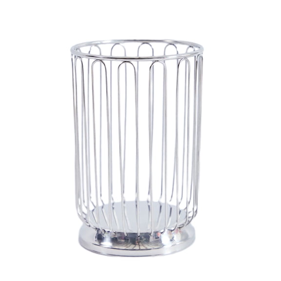 Stainless Steel Fruit Basket With Circular Wire Mesh Design For Kitchen Storage And Organisation, Large Capacity Decorative Fruit Holder For Citrus, To Clean And Space Saving Home Accessory