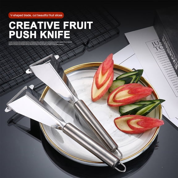 Stainless Steel Fruit Carving Knife and Peeler 403 Stainless Steel Triangular Blade Multipurpose Tool for Home Kitchen Party