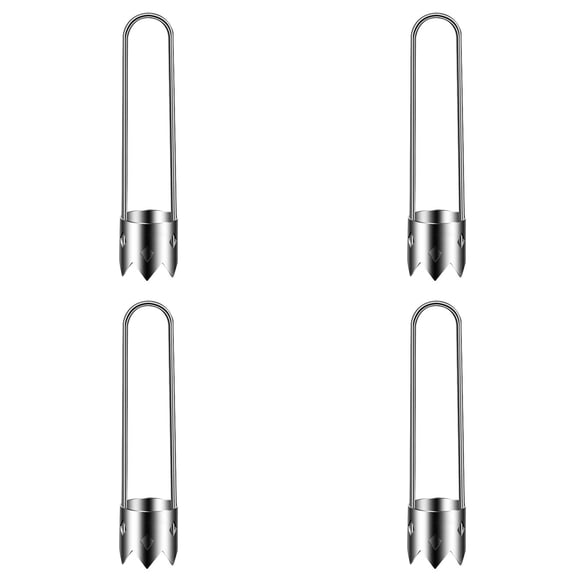 Stainless Steel Fruit Core Remover Corer And Pear Corer Kitchen Hole Digging Tool 4PCS, 3.5 cmx16 cm, Silver 4 Packs