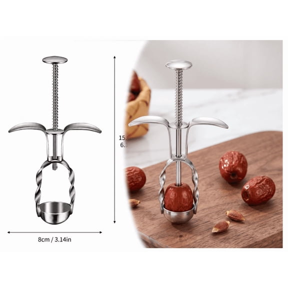 Stainless Steel Fruit Core Stoner Tool, Detachable Washable Fruit Seed Remover, Practical Jujube Cherry Coring Tool for Baking & Fruit Salad