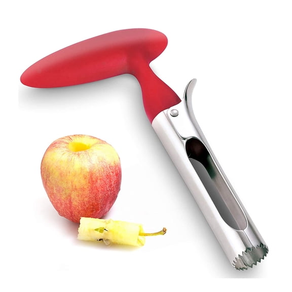 Stainless Steel Fruit Corer, Apple Corer and Vegetable Core Remover, Easy Grip Kitchen Tool for Apples, Pears, Bell Peppers, Fruits, Snacks, Desserts and Food Prep