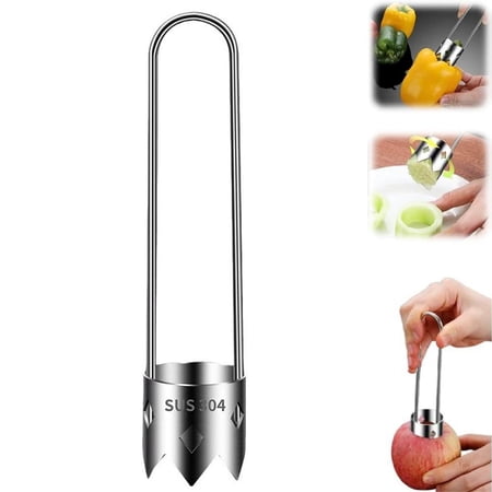 Stainless Steel Fruit Corer – Apple & Vegetable Coring Tool, Sharp Blade, Easy to Use & Clean