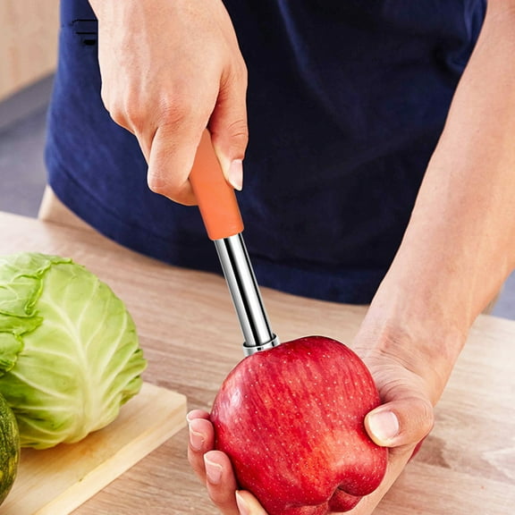 Stainless Steel Core Seed Remover, Heacy Duty Metal Fruit Apple Pear Corer, Easy Twist Kitchen Tool Fruit and Vegetable Corers, 1 Pcs, 7.0x0.78"