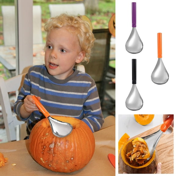 Stainless Steel Fruit Corer and Spoon, Manual Pulp Separator Tool with Serrated Edge for Effortless Scooping, Easy Grip Handle for Smooth Operation and Quick Cleaning, Ideal for Kitchen Prep