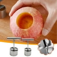thumbnail image 1 of Stainless Steel Fruit Corer Tool Set | Pear Pineapple Apple Core Remover Puncher | Ergonomic Non-Slip Handle | Durable Welded Design | 2-Pack | Large & Small Sizes, 1 of 9