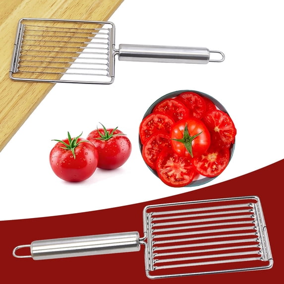 Stainless Steel Fruit Cutter with Ergonomic Handle - Multi-Function Tool for Slicing Melons and Apples