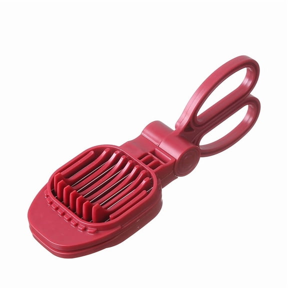 Stainless Steel Fruit and Egg Cutter,Multi-Purpose Kitchen Slicer for Evenly Cutting Fruits,Vegetables and Eggs,Durable Easy-to-Clean Tool for Home Cooking,Meal Prep and Party Use-Red