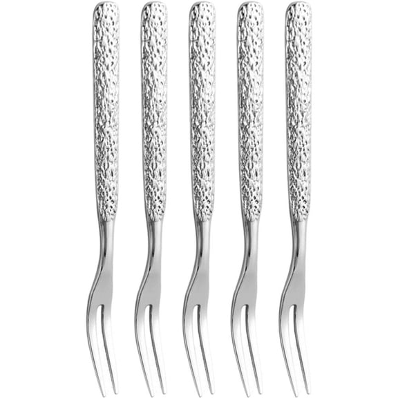 Stainless Steel Fruit Fork Small Two Prong Fork Cake Fork Dessert Fork Pastry Appetizer Forks Metal Forks With Box Kitchen Tableware