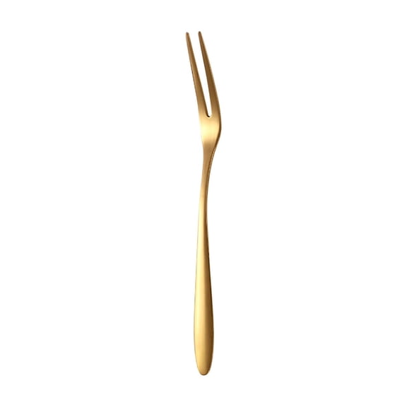 Stainless Steel Fruit Fork, Two Prong Mini Dessert Fork for Appetizer, Salad, and Small Cake Serving