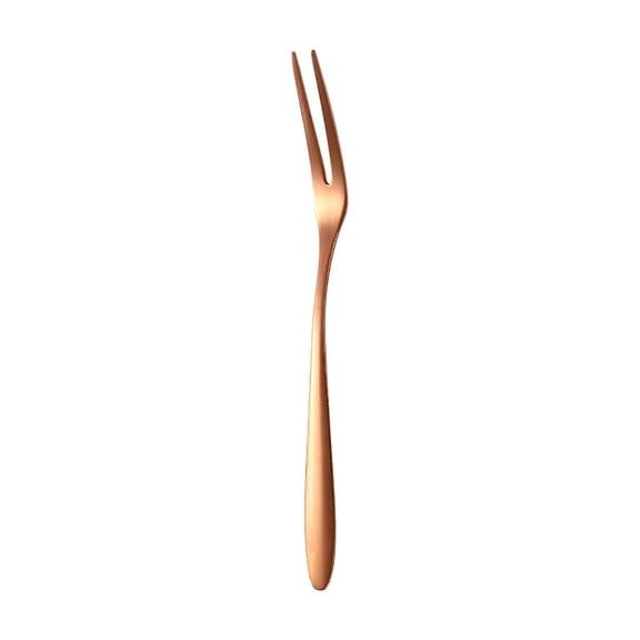 Stainless Steel Fruit Fork, Two Prong Mini Dessert Fork for Appetizer, Salad, and Small Cake Serving