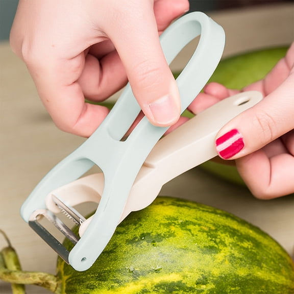 Stainless Steel Fruit Knife Multifunctional Peeler | Portable Ergonomic Kitchen Tool | Sharp Tungsten Alloy & Ceramic Blades | For Vegetables & Fruits | Non-Slip Handle | Lightweight | Pink Blue |