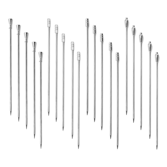 Stainless Steel Fruit Picks 20/32PCS Cocktail Skewers, Toothpicks for Olives, Appetizers, Barbecue & Party Drinks