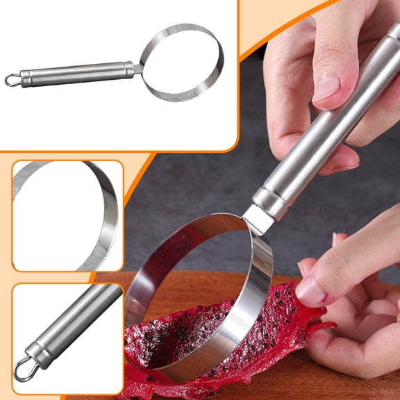 Stainless Steel Fruit Pitter Corer, 304 Stainless Steel Fruit Seed Remover & Pulp Separator Tool For Pitting Cherries, Plums, Peaches, Easy To Use Fruit Coring Device With Handle