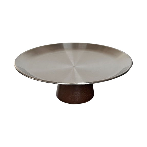Stainless Steel Fruit Plate for Kitchen Counter,Modern Pedestal Serving Tray,Multi-use Dessert Platter for Dining Table Home Decor