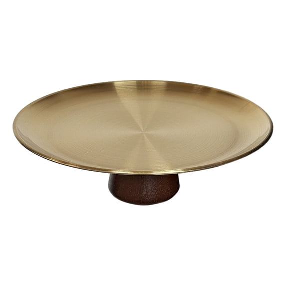 Stainless Steel Fruit Plate for Kitchen Counter,Modern Pedestal Serving Tray,Multi-use Dessert Platter for Dining Table Home Decor