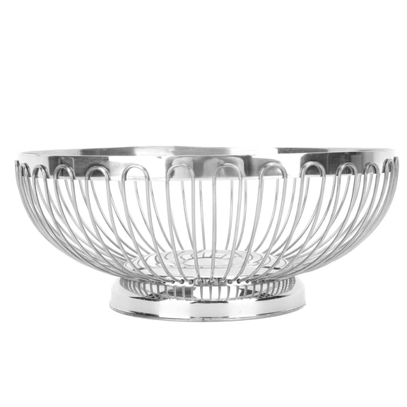 Stainless Steel Fruit Storage Basket Multipurpose Polished Mirror Bowl for Countertop, X-Large (11 in / 27.9 cm)